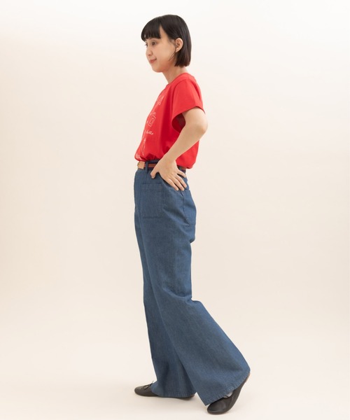 CHILD WOMAN(チャイルドウーマン)の「40/2天竺“good things”刺繍 半袖Tシャツ(Tシャツ/カットソー・レディース・イエロー/レッド/ホワイト・FREE)」の17枚目の写真