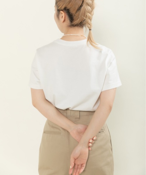 CHILD WOMAN(チャイルドウーマン)の「40/2天竺“good things”刺繍 半袖Tシャツ(Tシャツ/カットソー・レディース・イエロー/レッド/ホワイト・FREE)」の6枚目の写真