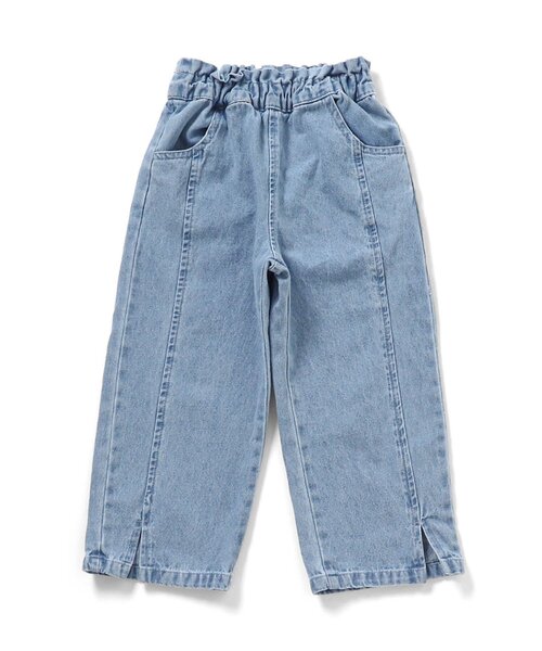 apres les cours（アプレレクール）の「裾スリットワイドパンツ（その他パンツ・キッズ・サックスブルー/チェック/ラベンダー・110/100/140/130/120/90/80）」の22枚目の写真