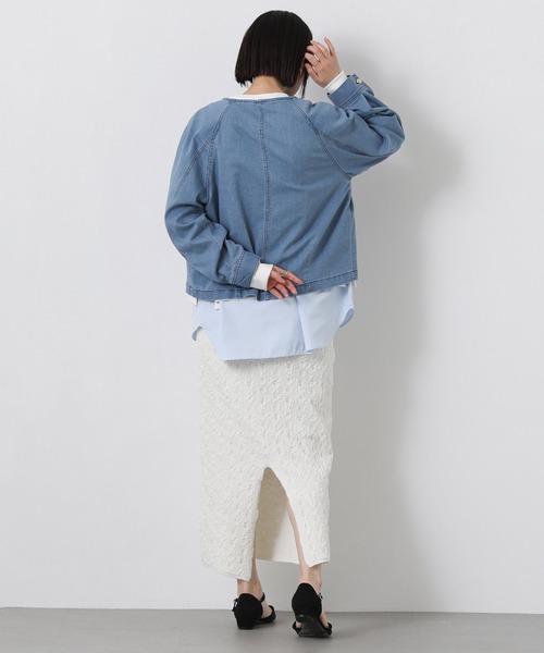 Gready Brilliant(グレディブリリアン)の「ドッキングシャツヘムカットソー(Tシャツ/カットソー・レディース・ネイビー/オフホワイト・38)」の13枚目の写真