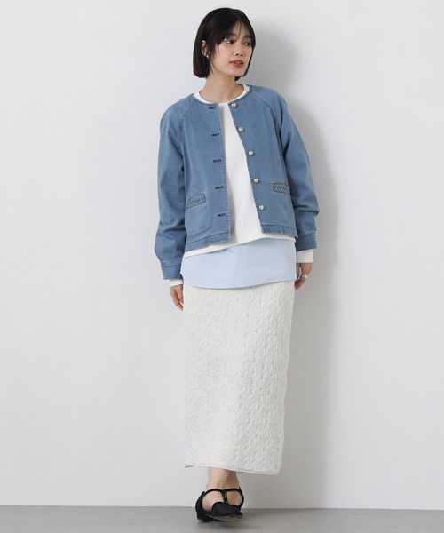 Gready Brilliant(グレディブリリアン)の「ドッキングシャツヘムカットソー(Tシャツ/カットソー・レディース・ネイビー/オフホワイト・38)」の14枚目の写真