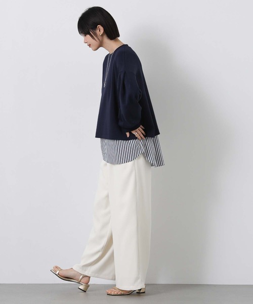 Gready Brilliant(グレディブリリアン)の「ドッキングシャツヘムカットソー(Tシャツ/カットソー・レディース・ネイビー/オフホワイト・38)」の16枚目の写真