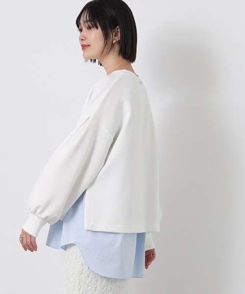 Gready Brilliant(グレディブリリアン)の「ドッキングシャツヘムカットソー(Tシャツ/カットソー・レディース・ネイビー/オフホワイト・38)」の8枚目の写真