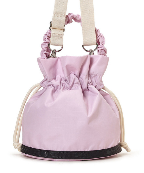 LeSportsac(レスポートサック)の「GH DRAWSTRING XBODY ライラック/サンドバーコード(ショルダーバッグ・レディース・ピンク・FREE)」の10枚目の写真