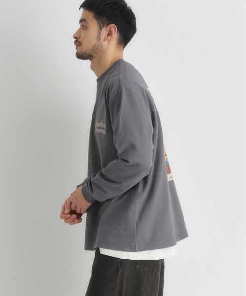 BACK NUMBER(バックナンバー)の「BACK NUMBER(バックナンバー)【メンズ】バックアートグラフィックロングスリーブTシャツ(Tシャツ/カットソー・メンズ・オフホワイト/ダークグレー/ホワイト・S/M/L/XL)」の5枚目の写真