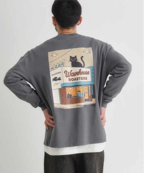 BACK NUMBER(バックナンバー)の「BACK NUMBER(バックナンバー)【メンズ】バックアートグラフィックロングスリーブTシャツ(Tシャツ/カットソー・メンズ・オフホワイト/ダークグレー/ホワイト・S/M/L/XL)」の6枚目の写真