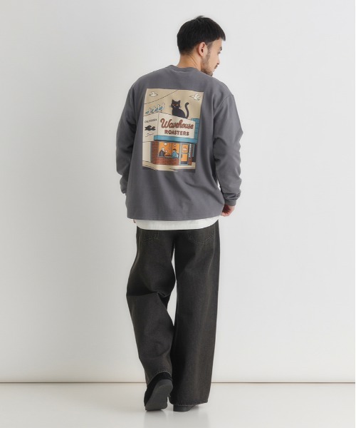 BACK NUMBER(バックナンバー)の「BACK NUMBER(バックナンバー)【メンズ】バックアートグラフィックロングスリーブTシャツ(Tシャツ/カットソー・メンズ・オフホワイト/ダークグレー/ホワイト・S/M/L/XL)」の7枚目の写真