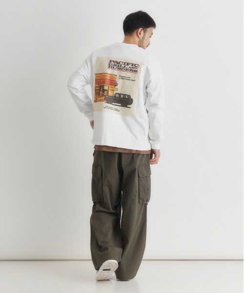 BACK NUMBER(バックナンバー)の「BACK NUMBER(バックナンバー)【メンズ】バックアートグラフィックロングスリーブTシャツ(Tシャツ/カットソー・メンズ・オフホワイト/ダークグレー/ホワイト・S/M/L/XL)」の9枚目の写真