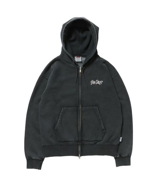 BEN DAVIS（ベンデイビス）の「【BEN DAVIS（ベンデイビス）】GRAPHIC FADED ZIP HOODIE / ジップパーカー フーディ 裏起毛 ヘビーウェイト プリント 加工（パーカー・メンズ・ブラック/ピンク系その他2/ブラック系その他・MEDIUM/LARGE）」の4枚目の写真