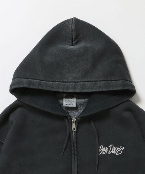 BEN DAVIS（ベンデイビス）の「【BEN DAVIS（ベンデイビス）】GRAPHIC FADED ZIP HOODIE / ジップパーカー フーディ 裏起毛 ヘビーウェイト プリント 加工（パーカー・メンズ・ブラック/ピンク系その他2/ブラック系その他・MEDIUM/LARGE）」の7枚目の写真