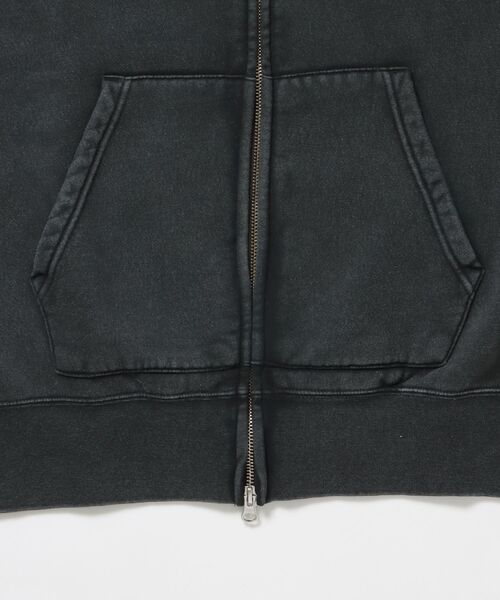 BEN DAVIS（ベンデイビス）の「【BEN DAVIS（ベンデイビス）】GRAPHIC FADED ZIP HOODIE / ジップパーカー フーディ 裏起毛 ヘビーウェイト プリント 加工（パーカー・メンズ・ブラック/ピンク系その他2/ブラック系その他・MEDIUM/LARGE）」の9枚目の写真