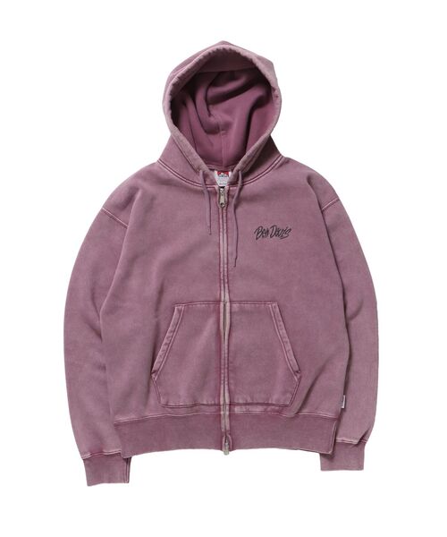 BEN DAVIS（ベンデイビス）の「【BEN DAVIS（ベンデイビス）】GRAPHIC FADED ZIP HOODIE / ジップパーカー フーディ 裏起毛 ヘビーウェイト プリント 加工（パーカー・メンズ・ブラック/ピンク系その他2/ブラック系その他・MEDIUM/LARGE）」の11枚目の写真