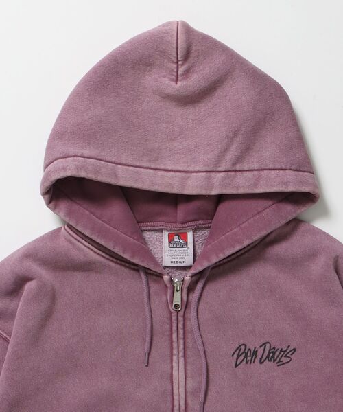 BEN DAVIS（ベンデイビス）の「【BEN DAVIS（ベンデイビス）】GRAPHIC FADED ZIP HOODIE / ジップパーカー フーディ 裏起毛 ヘビーウェイト プリント 加工（パーカー・メンズ・ブラック/ピンク系その他2/ブラック系その他・MEDIUM/LARGE）」の14枚目の写真