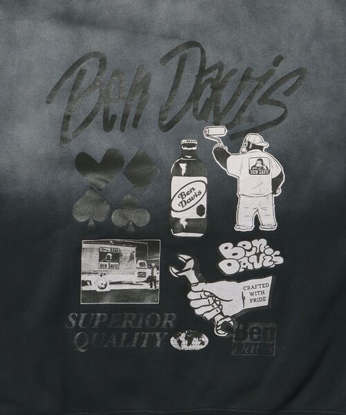 BEN DAVIS（ベンデイビス）の「【BEN DAVIS（ベンデイビス）】GRAPHIC FADED ZIP HOODIE / ジップパーカー フーディ 裏起毛 ヘビーウェイト プリント 加工（パーカー・メンズ・ブラック/ピンク系その他2/ブラック系その他・MEDIUM/LARGE）」の20枚目の写真