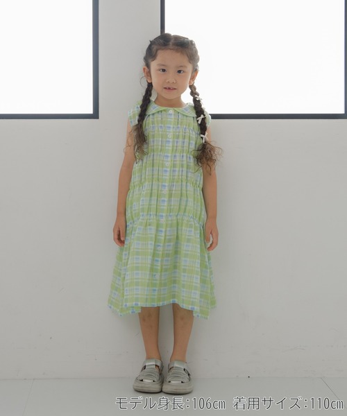 MAKE YOUR DAY(メイクユアデイ)の「ノースリーブシャーリングワンピース■80~140cm(ワンピース・キッズ・ブラック/レモンイエロー/ピンク・100/90/80/140/130/120/110)」の9枚目の写真
