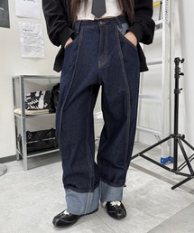 Figments（フィグメンツ）の「ロールアップカーブデニム（デニムパンツ）」