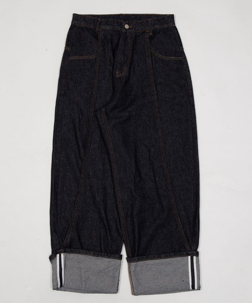 Figments（フィグメンツ）の「ロールアップカーブデニム（デニムパンツ・レディース・インディゴブルー・MEDIUM/LARGE/SMALL）」の12枚目の写真