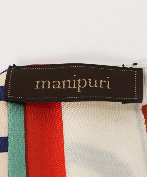 Spick & Span(スピックアンドスパン)の「manipuri/マニプリ ダイヤ三角Wスカーフ フローラ(バンダナ/スカーフ・レディース・オレンジ・FREE)」の4枚目の写真