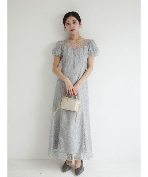 セール】LADYスモールフラワーレースワンピース 【オケージョンドレス