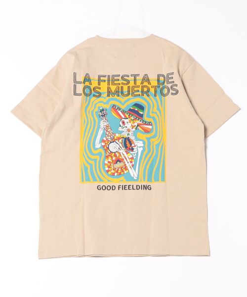 grn（ジーアールエヌ）の「【チャイハネ】Amina×grn トカルベメンズTシャツ（Tシャツ/カットソー・メンズ・ベージュ/ホワイト・L/XL）」の2枚目の写真