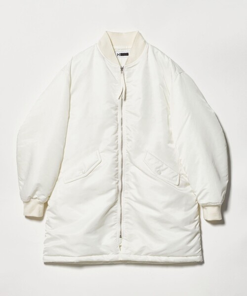 H　BEAUTY&YOUTH UNITED ARROWS（エイチビューティーアンドユースユナイテッドアローズ）の「＜H＞ナイロン パデッド MA-1 コート（MA-1・レディース・ホワイト・S/M）」の5枚目の写真
