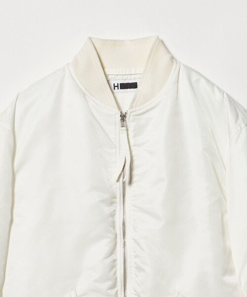 H　BEAUTY&YOUTH UNITED ARROWS（エイチビューティーアンドユースユナイテッドアローズ）の「＜H＞ナイロン パデッド MA-1 コート（MA-1・レディース・ホワイト・S/M）」の7枚目の写真