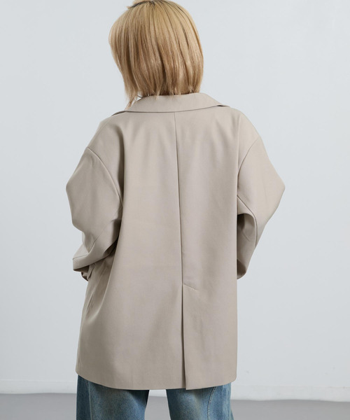 ANAP(アナップ)の「オーバーシルエット テーラードジャケット 【セットアップ対応】(その他アウター・レディース・ベージュ/ネイビー・F)」の6枚目の写真