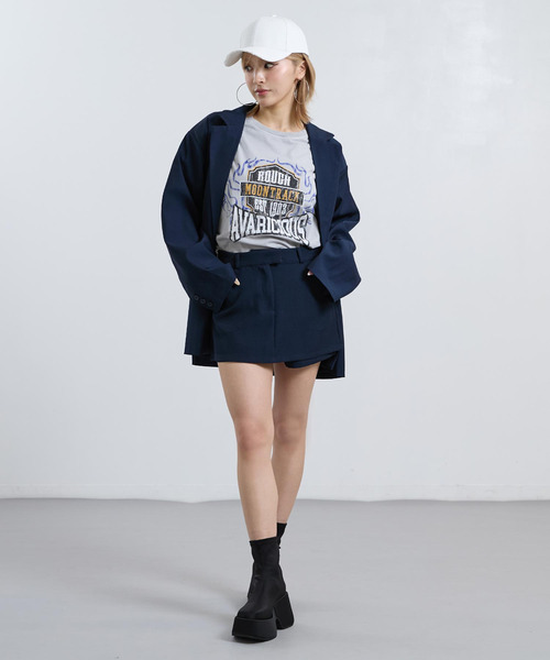 ANAP(アナップ)の「オーバーシルエット テーラードジャケット 【セットアップ対応】(その他アウター・レディース・ベージュ/ネイビー・F)」の12枚目の写真