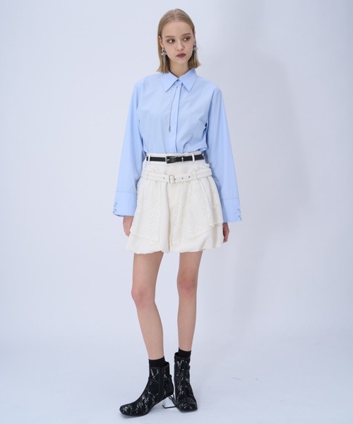 HARE（ハレ）の「スクエアバックルナローベルト(HARE)（ベルト・レディース・ブラウン/ブラック・FREE）」の3枚目の写真