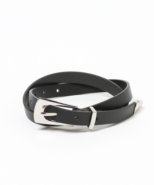 HARE（ハレ）の「スクエアバックルナローベルト(HARE)（ベルト・レディース・ブラウン/ブラック・FREE）」の7枚目の写真