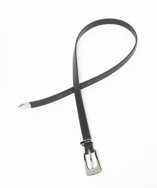 HARE（ハレ）の「スクエアバックルナローベルト(HARE)（ベルト・レディース・ブラウン/ブラック・FREE）」の10枚目の写真