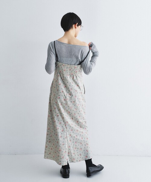 CODE A（コードエー）の「flower cami dress（ワンピース・レディース・グレー系/ブラック系・00）」の10枚目の写真