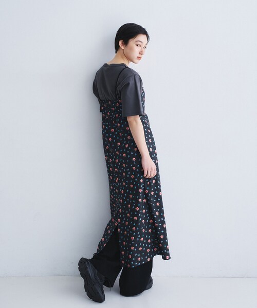 CODE A（コードエー）の「flower cami dress（ワンピース・レディース・グレー系/ブラック系・00）」の15枚目の写真