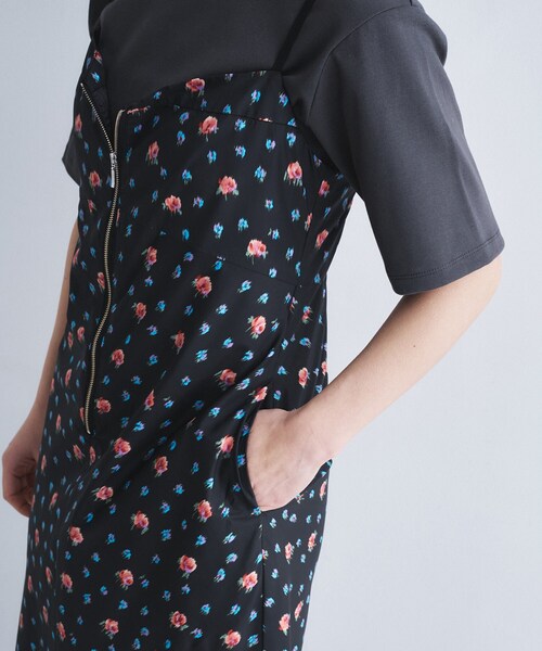 CODE A（コードエー）の「flower cami dress（ワンピース・レディース・グレー系/ブラック系・00）」の3枚目の写真
