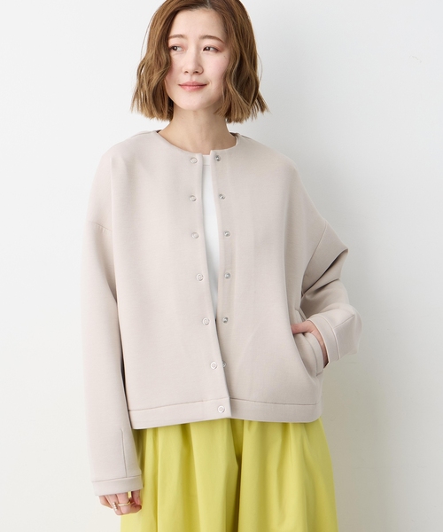 Petit Honfleur（プチオンフルール）の「スナップボタンカーディガン（カーディガン/ボレロ・レディース・グレー/ベージュ・M/L）」の3枚目の写真