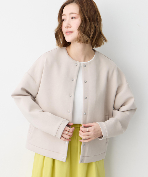 Petit Honfleur（プチオンフルール）の「スナップボタンカーディガン（カーディガン/ボレロ・レディース・グレー/ベージュ・M/L）」の4枚目の写真
