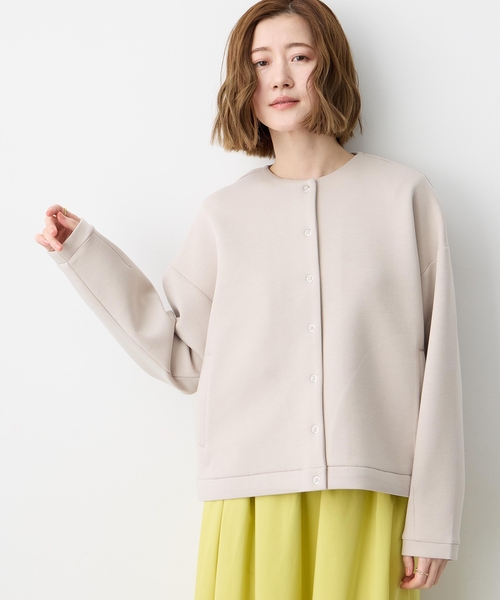 Petit Honfleur（プチオンフルール）の「スナップボタンカーディガン（カーディガン/ボレロ・レディース・グレー/ベージュ・M/L）」の5枚目の写真