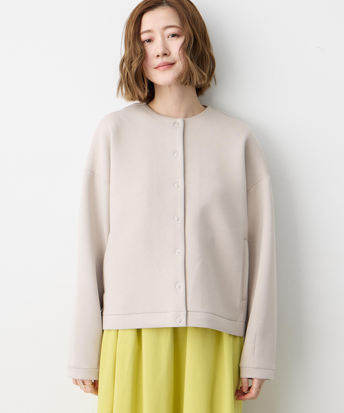 Petit Honfleur（プチオンフルール）の「スナップボタンカーディガン（カーディガン/ボレロ・レディース・グレー/ベージュ・M/L）」の6枚目の写真