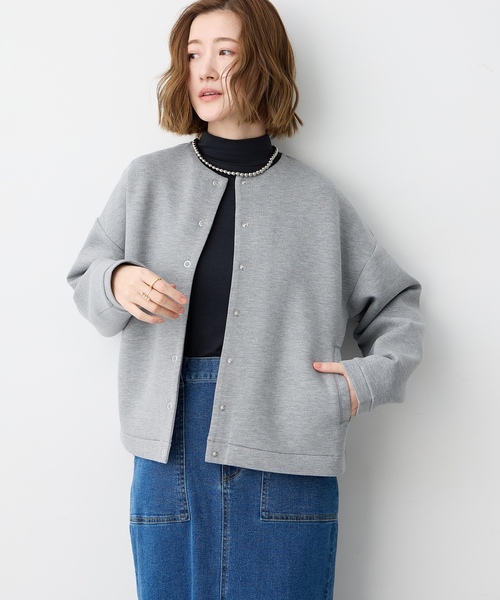 Petit Honfleur（プチオンフルール）の「スナップボタンカーディガン（カーディガン/ボレロ・レディース・グレー/ベージュ・M/L）」の10枚目の写真