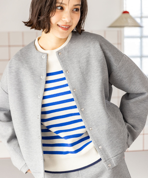 Petit Honfleur（プチオンフルール）の「スナップボタンカーディガン（カーディガン/ボレロ・レディース・グレー/ベージュ・M/L）」の21枚目の写真