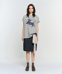 SUNBURNPROJECT（サンバーンプロジェクト）の「HEART DOG OVERFIT T-SHIRT, MELANGE GRAY（Tシャツ/カットソー）」