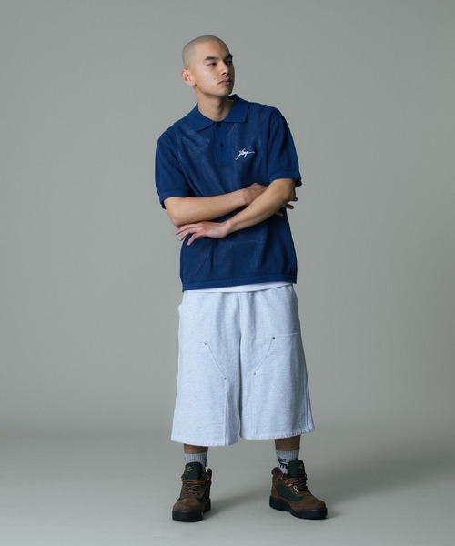 XLARGE(エクストララージ)の「MESH KNIT POLO SHIRT(ポロシャツ・メンズ・ブルー/オフホワイト/ブラック・S/M/L/XL)」の4枚目の写真