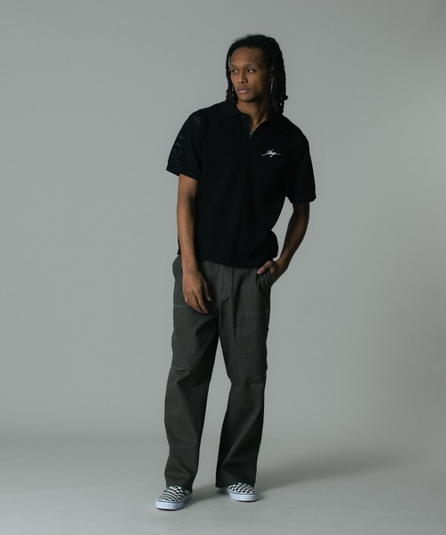 XLARGE(エクストララージ)の「MESH KNIT POLO SHIRT(ポロシャツ・メンズ・ブルー/オフホワイト/ブラック・S/M/L/XL)」の6枚目の写真