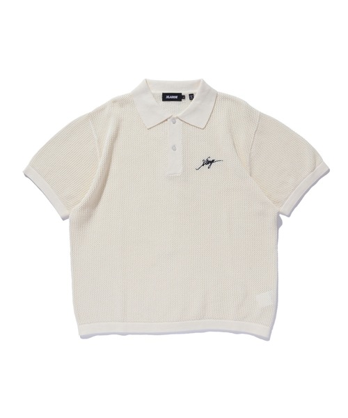 XLARGE(エクストララージ)の「MESH KNIT POLO SHIRT(ポロシャツ・メンズ・ブルー/オフホワイト/ブラック・S/M/L/XL)」の13枚目の写真