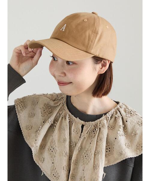 Samansa Mos2(サマンサ モスモス)の「【消臭効果】イニシャル刺繍キャップ(ハット・レディース・グレー/ベージュ/ネイビー・F)」の2枚目の写真
