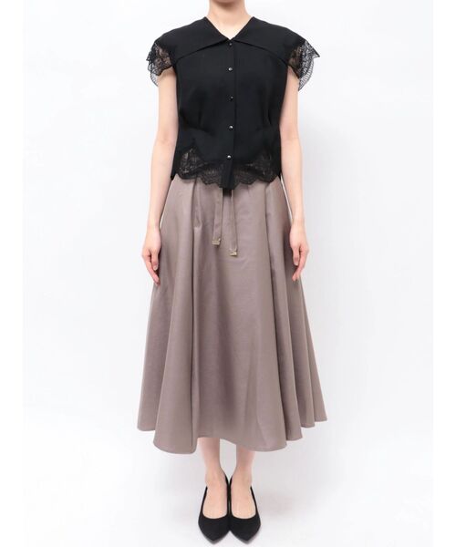 TONAL（トーナル）の「セーラーレースノースリブラウス（シャツ/ブラウス・レディース・ブラック/イエロー/オフホワイト・MEDIUM）」の18枚目の写真