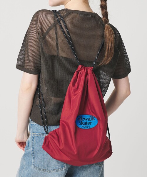 PARROTT CANVAS(パロットキャンバス)の「【別注】<PARROTT CANVAS>ナップサック(バックパック/リュック・レディース・ワイン・FREE)」の1枚目の写真