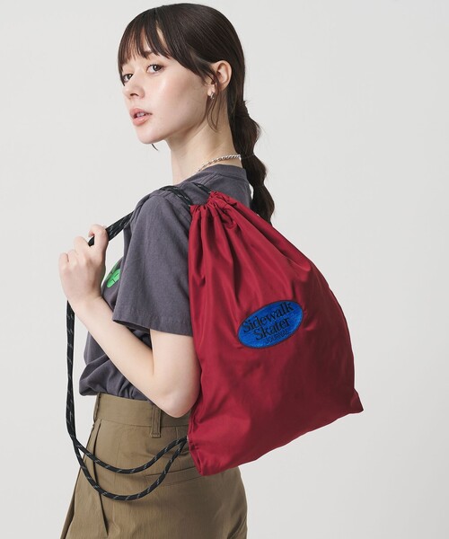 PARROTT CANVAS(パロットキャンバス)の「【別注】<PARROTT CANVAS>ナップサック(バックパック/リュック・レディース・ワイン・FREE)」の3枚目の写真