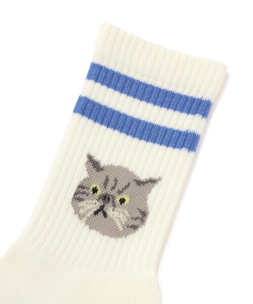 ROSTER SOX（ロスターソックス）の「ROSTER SOX/ロスターソックス  CAT SOCKS メンズ レディース（ソックス/靴下・メンズ・モスグリーン/ブルー/オレンジ・2/1）」の4枚目の写真