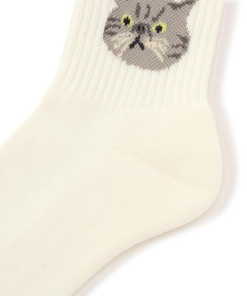 ROSTER SOX（ロスターソックス）の「ROSTER SOX/ロスターソックス  CAT SOCKS メンズ レディース（ソックス/靴下・メンズ・モスグリーン/ブルー/オレンジ・2/1）」の5枚目の写真